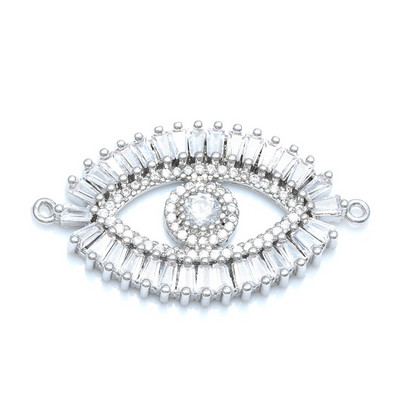 Нов лъскав голям Гърция Evil Eye Charms Конектор Аксесоари за изработка на бижута Гривна Направи си сам Жена Мъж Ръчно изработени бижута Подарък