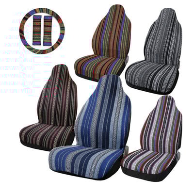 X Autohaux Presvlake za autosjedalice Cijeli set Zaštitna navlaka za automobilska sjedala u etničkom stilu Presvlake za automobilska sjedala Univerzalne u godišnjim dobima