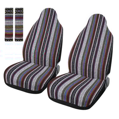 X Autohaux Presvlake za autosjedalice Cijeli set Zaštitna navlaka za automobilska sjedala u etničkom stilu Presvlake za automobilska sjedala Univerzalne u godišnjim dobima