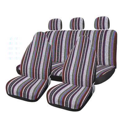 X Autohaux Presvlake za autosjedalice Cijeli set Zaštitna navlaka za automobilska sjedala u etničkom stilu Presvlake za automobilska sjedala Univerzalne u godišnjim dobima
