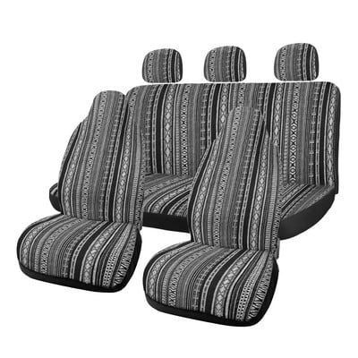 X Autohaux Presvlake za autosjedalice Cijeli set Zaštitna navlaka za automobilska sjedala u etničkom stilu Presvlake za automobilska sjedala Univerzalne u godišnjim dobima