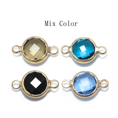10 bucăți 15 culori Conectori de cristal Charms Accesorii pandantiv pentru realizarea de bijuterii DIY Colier Cercei Constatări