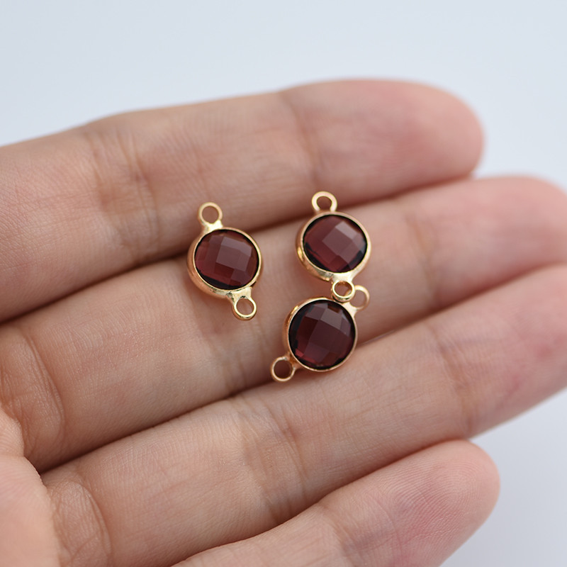 10 bucăți 15 culori Conectori de cristal Charms Accesorii pandantiv pentru realizarea de bijuterii DIY Colier Cercei Constatări