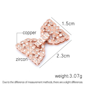 Κούμπες 23*15 mm για αξεσουάρ κατασκευής κοσμημάτων Πόρπες χαλκού κυβικά ζιργκόν για κολιέ μαργαριτάρια