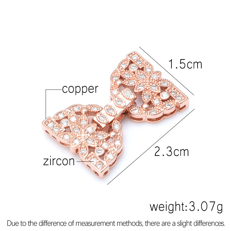 23*15mm-es kapcsok ékszerkészítéshez kiegészítők réz cirkónia kapcsok csatok barkácsoláshoz gyöngy nyaklánc karkötő