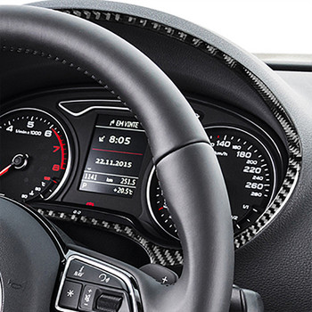 Рамка на скоростомера на автомобила Панел за превключване на фаровете Облицовка на таблото Стикер от въглеродни влакна Автомобилни аксесоари за Audi A3 S3 RS3 8V 2013-2019