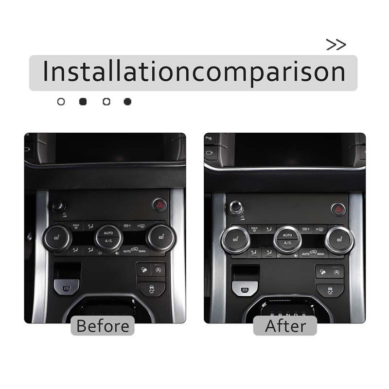 2012–2018 m. „Land Rover Evoque“ oro kondicionieriaus garsumo rankenėlės žiedas, aliuminio lydinio šiluminio valdymo jungiklis, automobilio priedai