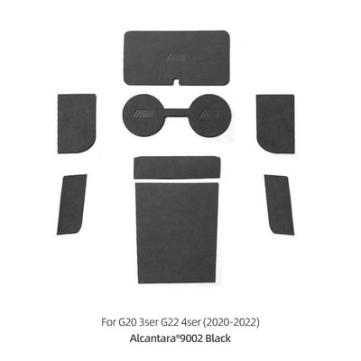 Вътрешна облицовка от алкантара за BMW G20 G21 G22 Car Water Cup Mat Неплъзгаща се подложка за чаша Безжично зарядно Декоративни автомобилни аксесоари