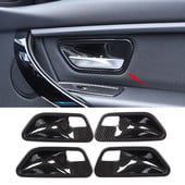 Carbon Fiber Look autós ajtókilincs borítások kárpit BMW 3 4 sorozathoz F30 F34 3GT belső autótartozékok ABS ezüst