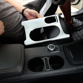 Skirta Mercedes Benz A klasė GLA CLA C117 W117 W176 X156 AMG ABS sidabrinis automobilio puodelio laikiklio dangtelis Apdailos lipdukas Automobilių priedai LHD RHD