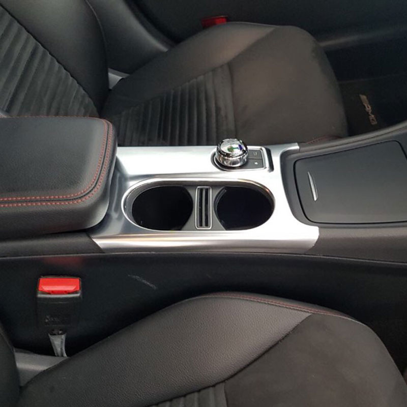 Skirta Mercedes Benz A klasė GLA CLA C117 W117 W176 X156 AMG ABS sidabrinis automobilio puodelio laikiklio dangtelis Apdailos lipdukas Automobilių priedai LHD RHD