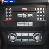 Autós középkonzol klíma CD panel gomb flitter matrica szegély Mercedes Benz C osztály W204 GLK X204 tartozékokhoz