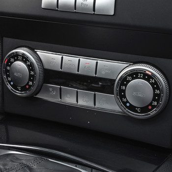 Централна конзола на автомобила Климатик CD панел Бутон Пайети Стикер Облицовка за Mercedes Benz C Class W204 GLK X204 Аксесоари
