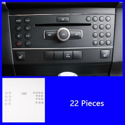 Autós középkonzol klíma CD panel gomb flitter matrica szegély Mercedes Benz C osztály W204 GLK X204 tartozékokhoz
