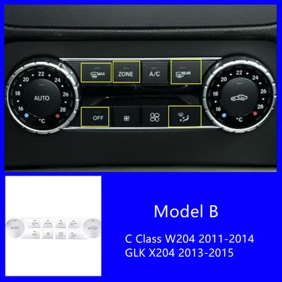 Autós középkonzol klíma CD panel gomb flitter matrica szegély Mercedes Benz C osztály W204 GLK X204 tartozékokhoz