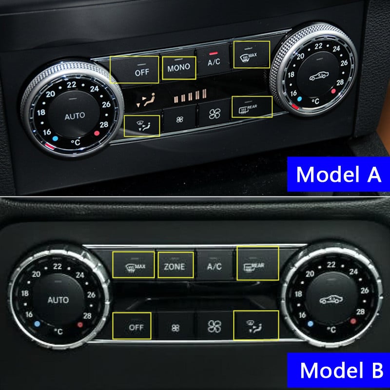 Autós középkonzol klíma CD panel gomb flitter matrica szegély Mercedes Benz C osztály W204 GLK X204 tartozékokhoz