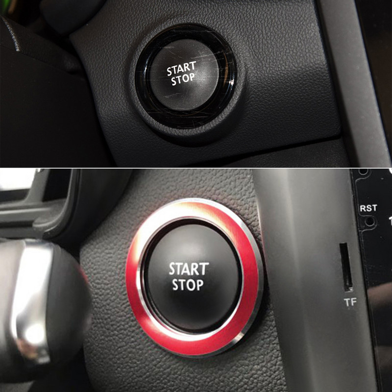 Autóstílus matrica Renault Koleos Kadjar Captur Megane 2 3 Fluenec Latitude automatikus motorindító leállító gomb gyűrű fedelekhez