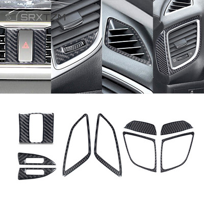 Mazda 3 Axela 2014-2018 Auto piederumi Oglekļa šķiedras gaisa kondicionēšanas ventilācijas izvada avārijas gaismas pogas vāka uzlīme