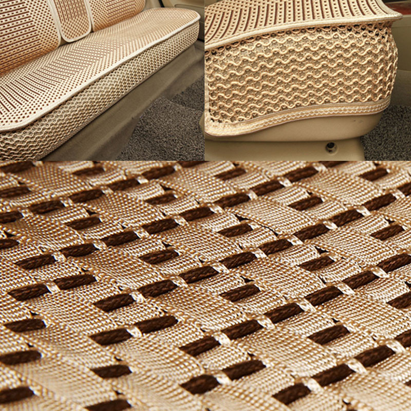 KANGLIDA automobilių sėdynių užvalkalai automobilinėms kėdutėms Rankomis austas ledinis šilko priekinis automobilio sėdynės užvalkalas Vasarinis universalus automobilio sėdynės pagalvėlė 1vnt.