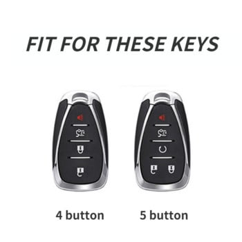 Alloy Car Key Fob Cover Case Holder Shell за Chevrolet Chevy Camaro Cruze Malibu Sonic Volt Tracker Spark Bolt Trax Аксесоари