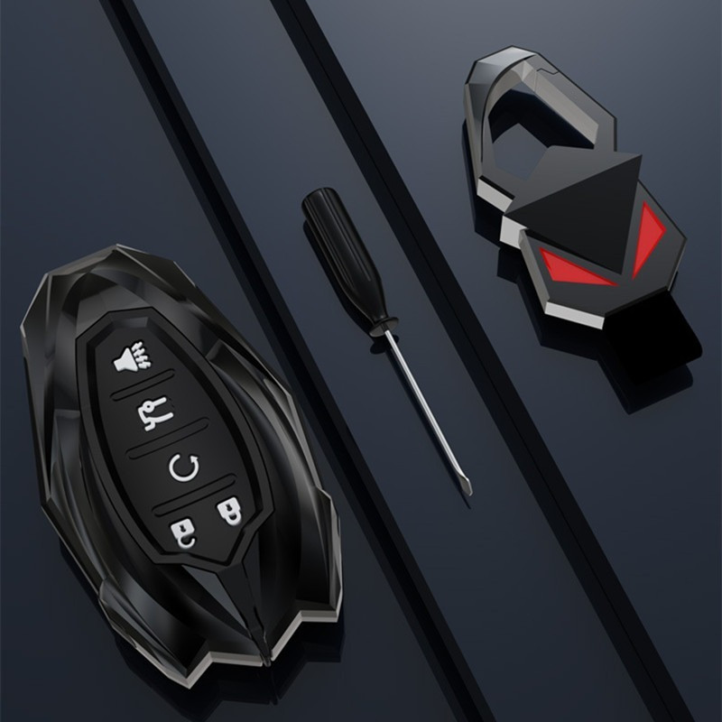 Könnyűfém autós kulcstartó fedél toktartó ház Chevrolet Chevy Camaro Cruze Malibu Sonic Volt Tracker szikracsavar Trax tartozékokhoz
