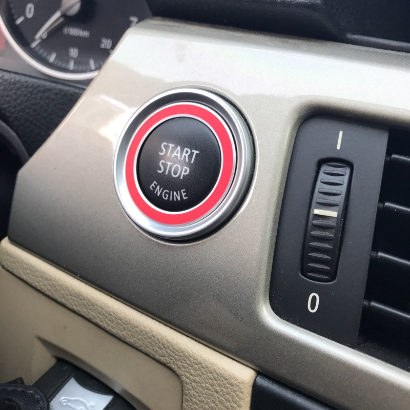 Διακοσμητικά αυτοκόλλητα για το κάλυμμα του κουμπιού Start Stop κινητήρα για BMW Σειρά 3 M3 E90 E91E92 E93 320i 330i 335i Coupe Διακοσμητικό δαχτυλίδι