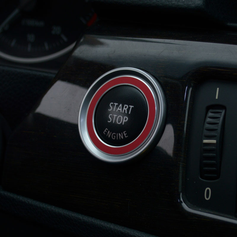 Διακοσμητικά αυτοκόλλητα για το κάλυμμα του κουμπιού Start Stop κινητήρα για BMW Σειρά 3 M3 E90 E91E92 E93 320i 330i 335i Coupe Διακοσμητικό δαχτυλίδι