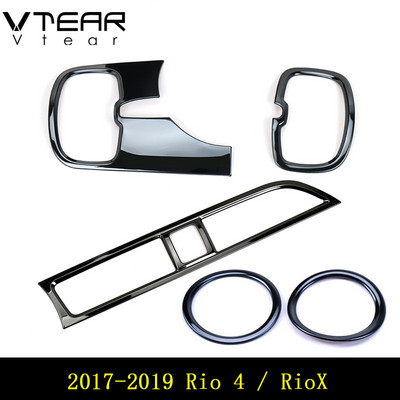 Vtear за Kia Rio 4 x line Аксесоари Кръг на капака на отвора за въздух x-line Интериорни корнизи Оформление на автомобила Декорация на хромирана тапицерия 2019