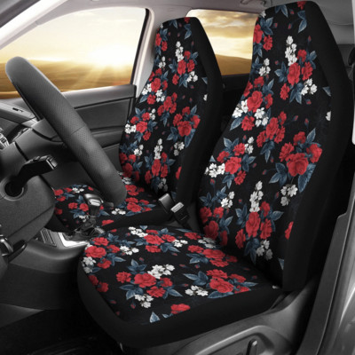 Калъфи за автомобилни седалки Flower Roses 210902, пакет от 2 универсални предпазни калъфа за предни седалки