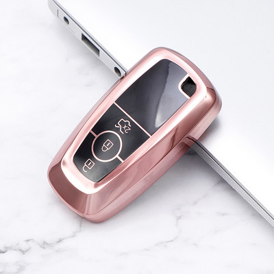 Automobilių raktų pakabukai Fob dangtelio dėklo laikiklio korpusas, skirtas Ford Fusion Mondeo Mustang Explorer Edge EcoSport, skirtas Lincoln Mondeo MKC MKZ MKX