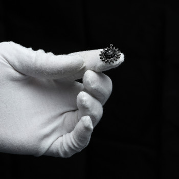 Black Sun Flower Charms Μενταγιόν Αξεσουάρ για Άνδρας Γυναικεία Σκουλαρίκια Κοσμήματα Κατασκευή κοσμημάτων ευρήματα