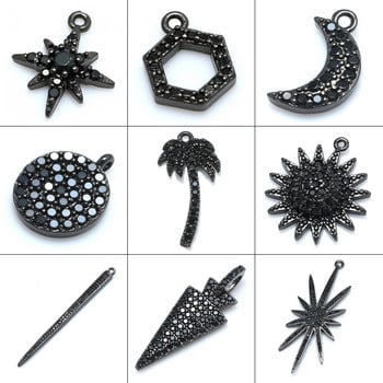 Black Sun Flower Charms Μενταγιόν Αξεσουάρ για Άνδρας Γυναικεία Σκουλαρίκια Κοσμήματα Κατασκευή κοσμημάτων ευρήματα