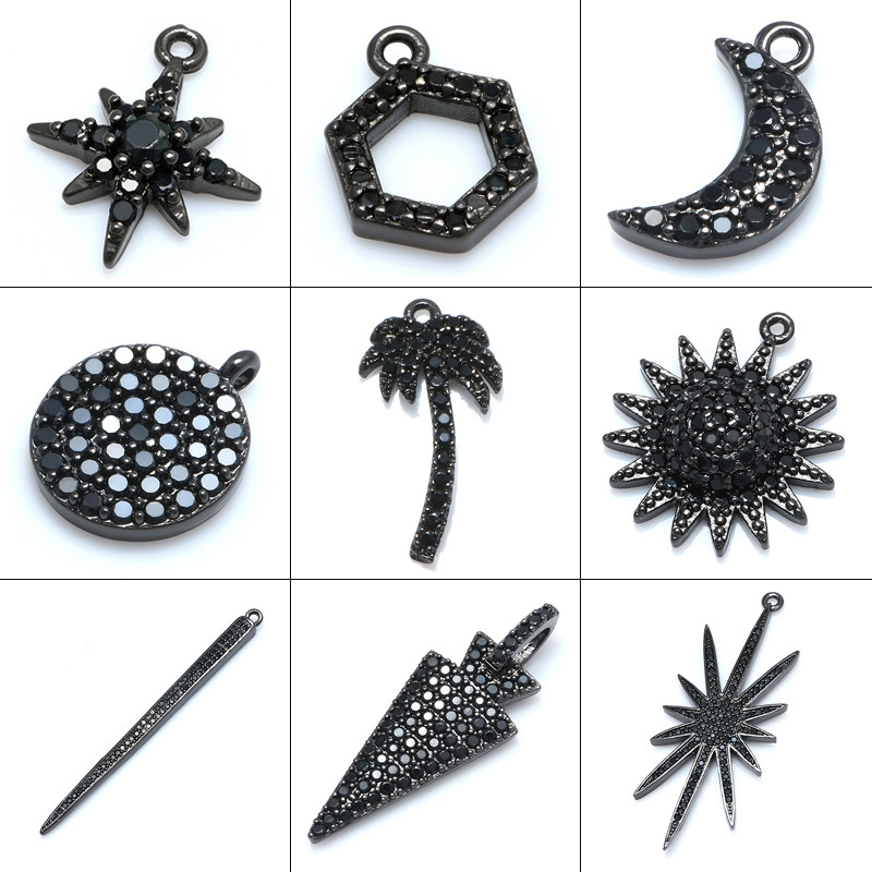Black Sun Flower Charms Medálok Kiegészítők Férfiak Női Fülbevalók Ékszerek Ékszerkészítés Találatok
