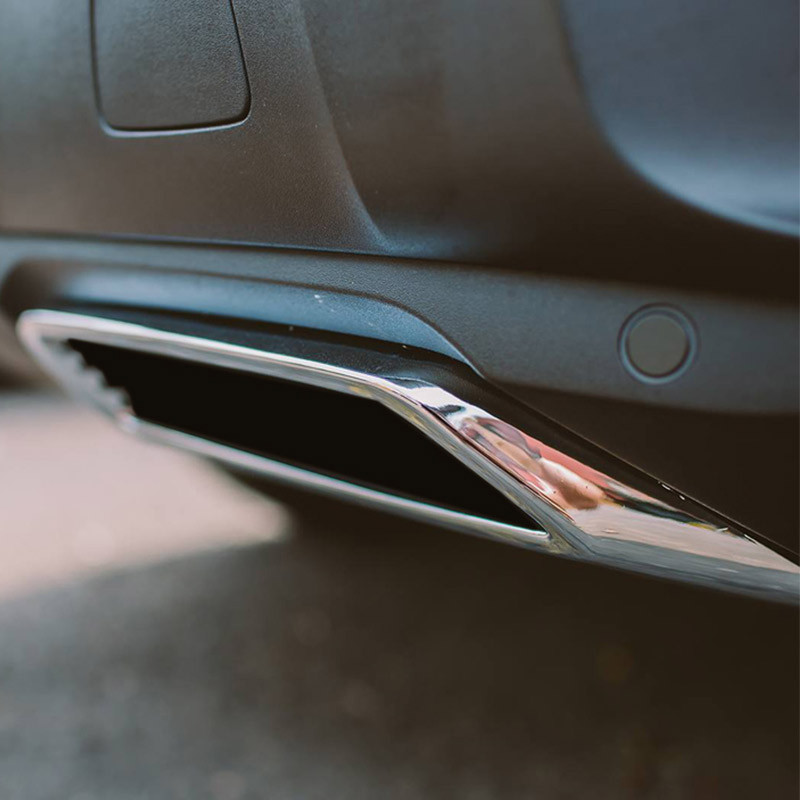 για Peugeot 3008 4008 5008 Allure 17-22 ABS Πίσω σιγαστήρας αυτοκινήτου Κάλυμμα σωλήνα εξάτμισης Κάλυμμα σωλήνα εξάτμισης Αυτοκόλλητα αξεσουάρ αυτοκινήτου