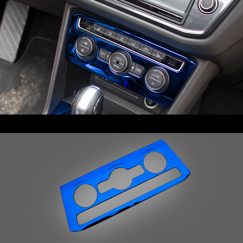 szénszálas Car Center Control klíma kapcsoló gombkeret Volkswagen Tiguan Vw 2017 2018 2019 2020 2021 2022 burkolatokhoz