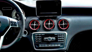 Διακοσμητικό δαχτυλίδι εξόδου εξαερισμού κλιματιστικού 5 τμχ για Mercedes Benz W176 W246 C117 X156 AMG Auto Car Chromium Styling