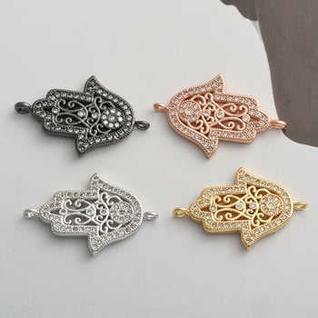 Σχήμα χεριού Fatima Hamsa Palm Connector Charms για βραχιόλια βραχιόλια κοσμήματα DIY Κατασκευή ανδρικών κοσμημάτων για γυναίκες