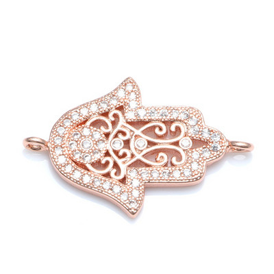 Kéz formájú Fatima Hamsa tenyér összekötő bűbáj karkötőhöz karkötőhöz Ékszer barkácsolás Női férfi ékszer készítés