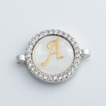 DIY Shell AZ 26 Initials Alphabet Letters Connector Charms για γυναίκες Ανδρικά χειροποίητα υλικά κατασκευής βραχιολιών