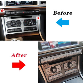 Автомобилен централен контрол на климатика Мултимедиен бутон Стикер на капака за Jaguar XF 2012-2015 Авто Стайлинг Интериорни аксесоари