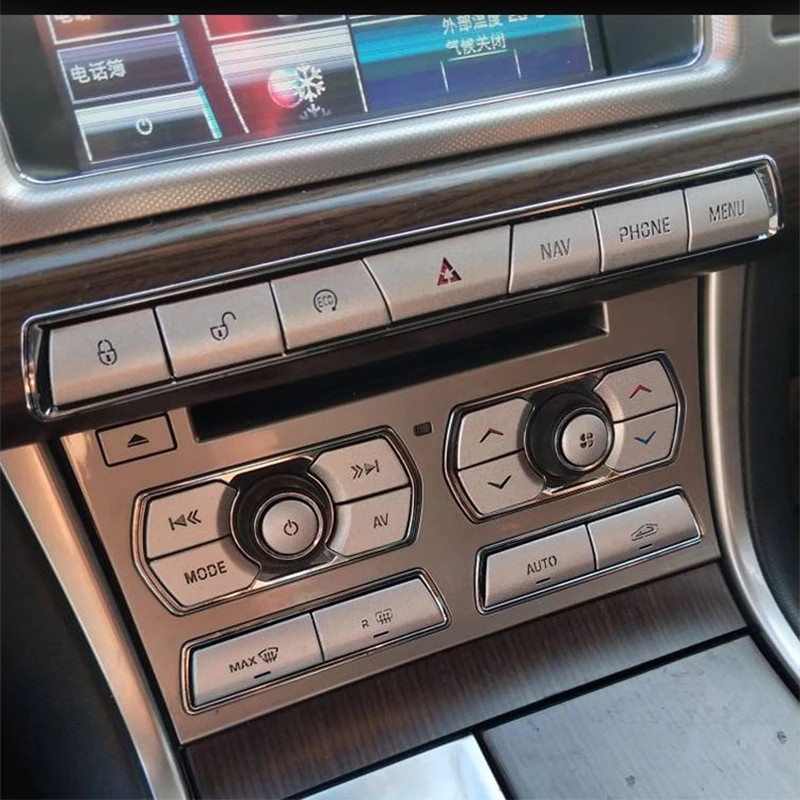 Autó központi vezérlésű klímaberendezés multimédiás gomb borító matrica Jaguar XF 2012-2015 Auto Styling belső kiegészítőkhöz
