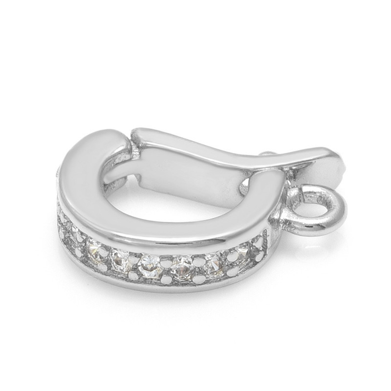 18K arany Kiegészítők Csatok ékszerekhez karkötő Cubic cirkon kapcsok horgok barkácsolás női ékszer leletek készítése