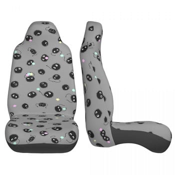 Totoro Soot Sprites Детски калъфи за столчета за кола Универсални подходящи за кола, камион SUV Hayao Studio Ghibli Bucket Seats Protector Covers
