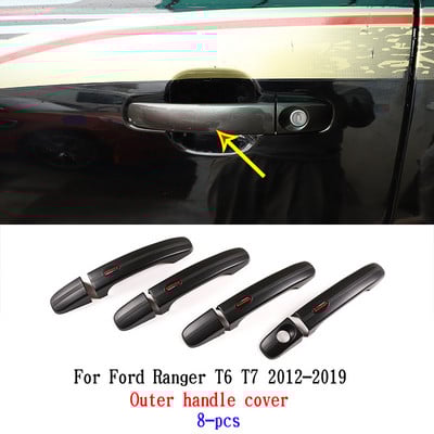 Skirta Ford Ranger Wildtrak T6 T7 T8 2012-22 Auto Styling ABS Matinė juoda Automobilio kėbulo puošyba Dangčio formavimas Lipdukas Automobilių priedai