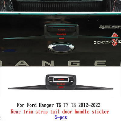 Skirta Ford Ranger Wildtrak T6 T7 T8 2012-22 Auto Styling ABS Matinė juoda Automobilio kėbulo puošyba Dangčio formavimas Lipdukas Automobilių priedai