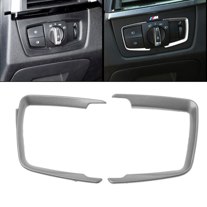 2x ABS naljepnica za podešavanje okvira prekidača prednjih svjetala za BMW F30 F31 F32 F34 3 4 F19A