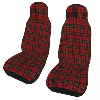 Royal Tartan καρό κάλυμμα καθισμάτων αυτοκινήτου Texture Gingham Automobiles Καλύμματα καθισμάτων για αυτοκίνητα φορτηγά Αξεσουάρ SUV Auto Protector 2PC