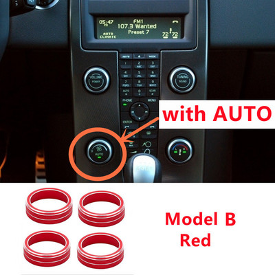 Car Styling Légkondicionáló Forgógombos hőszabályozó kapcsoló gomb Trim Fit VOLVO S60 V60 XC60 S80 V40 autótartozékokhoz
