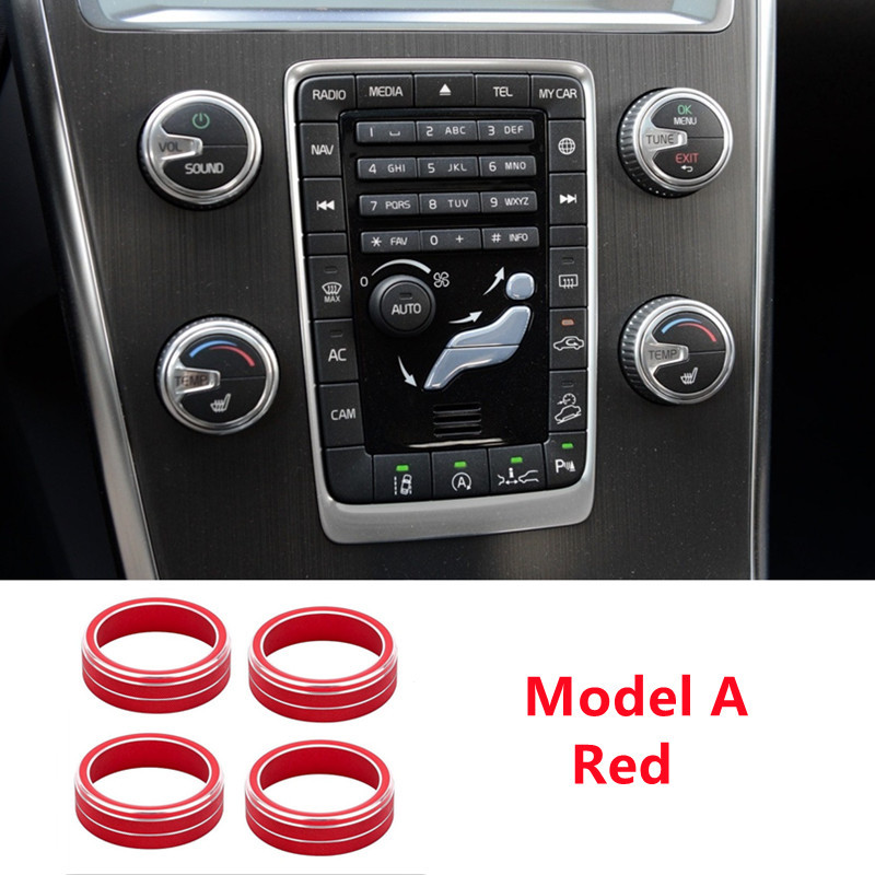Car Styling Légkondicionáló Forgógombos hőszabályozó kapcsoló gomb Trim Fit VOLVO S60 V60 XC60 S80 V40 autótartozékokhoz
