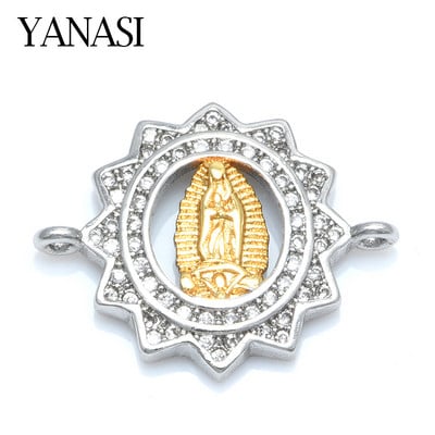 Szűz Mária Connector Charms kiegészítők ékszerkészítéshez barkácsolás kézzel készített karkötők vallási ékszer Ajándék